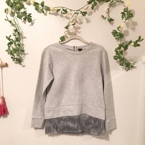 J. Crew Sweatshirt with Fringe Hem